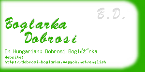 boglarka dobrosi business card